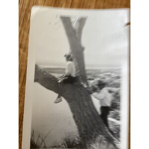 Vintage 1947 Fish Lake Dyer Nevada Black White Photo Fishing Outdoor Snapshot